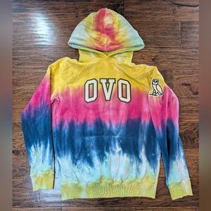 OVO October's Very Own Multicolor Tie-Dye Hoodie Size Medium